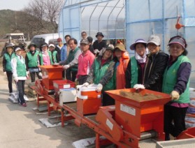 일동면 새마을협의회 공동못자리 작업 실시